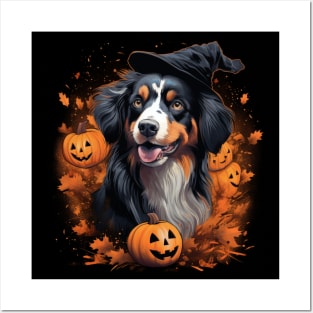 Halloween Australian shepherd Posters and Art